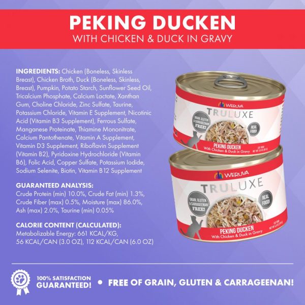 Weruva TRULUXE Peking Ducken with Chicken and Duck in Gravy Canned Cat Food Online Hot Sale