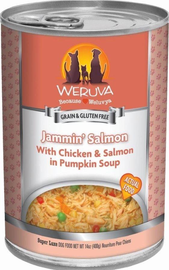 Weruva Jammin’ Salmon with Chicken & Salmon in Pumpkin Soup Dog Food For Cheap