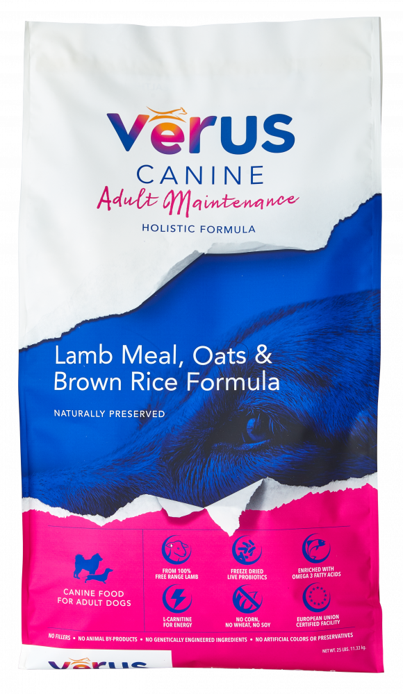 VēRUS Adult Maintenance Lamb Meal, Oats & Brown Rice Holistic Formula Discount