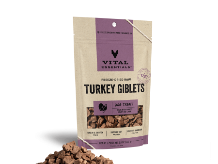 Vital Essentials Freeze Dried Raw Turkey Giblets Dog Treats For Sale