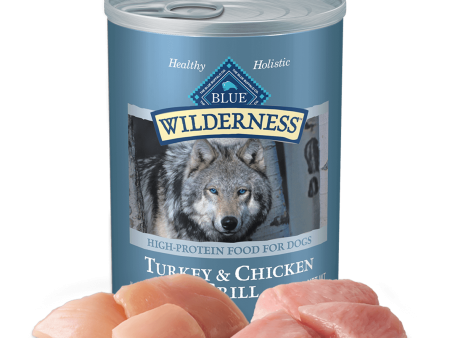 Blue Buffalo Wilderness Grain Free Canned Dog Food, Turkey and Chicken Grill Recipe (12x12.5 oz) Discount