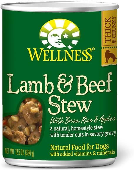 Wellness Natural Lamb and Beef Stew with Brown Rice and Apples Wet Canned Dog Food For Cheap