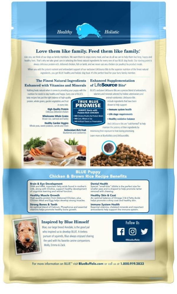 Blue Buffalo Life Protection Natural Chicken & Brown Rice Recipe Puppy Dry Dog Food For Discount