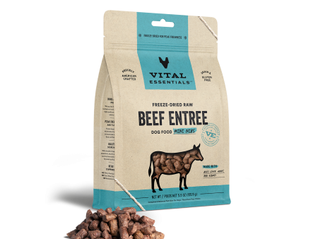 Vital Essentials Freeze-Dried Raw Beef Entrée Mini Nibs Dog Food on Sale