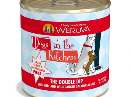 Weruva Dogs in the Kitchen The Double Dip Grain Free Beef and Salmon Canned Dog Food Online now