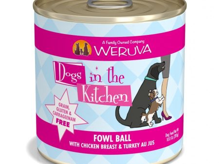 Weruva Dogs in the Kitchen Fowl Ball with Chicken & Turkey Au Jus Canned Dog Food For Discount