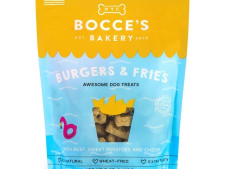 Bocce s Bakery Burgers & Fries Recipe Biscuit Dog Treats For Discount