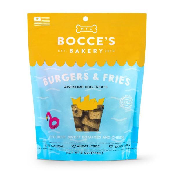 Bocce s Bakery Burgers & Fries Recipe Biscuit Dog Treats For Discount