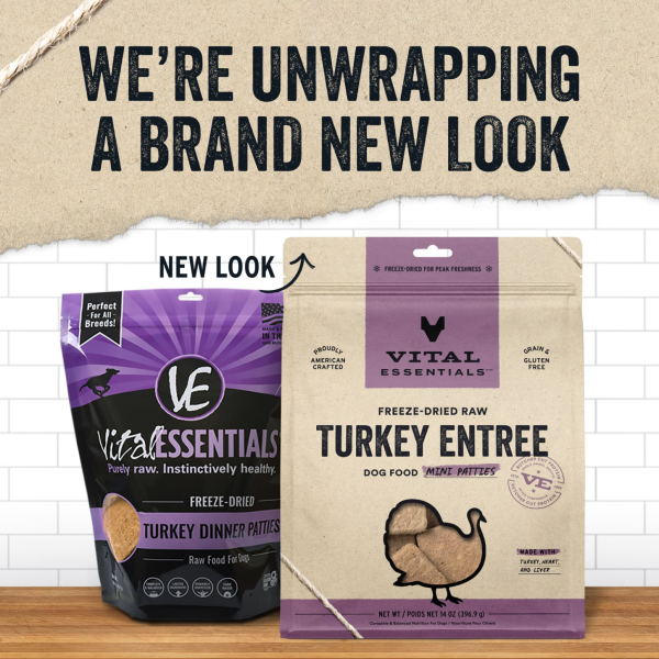 Vital Essentials Freeze-Dried Raw Turkey Entrée Mini Patties Dog Food Online