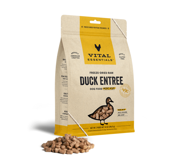 Vital Essentials Freeze-Dried Raw Duck Entrée Mini Nibs Dog Food For Cheap