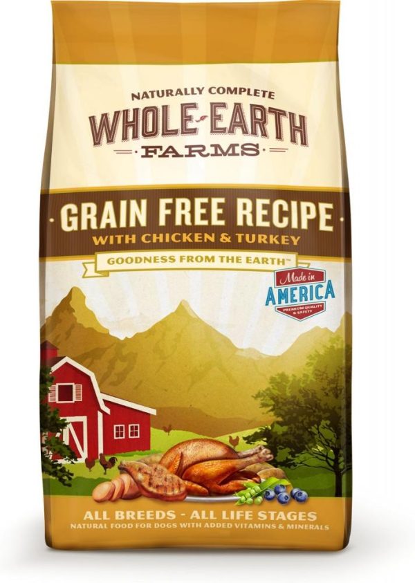 Whole Earth Farms Grain Free Recipe with Chicken and Turkey Dry Dog Food For Sale