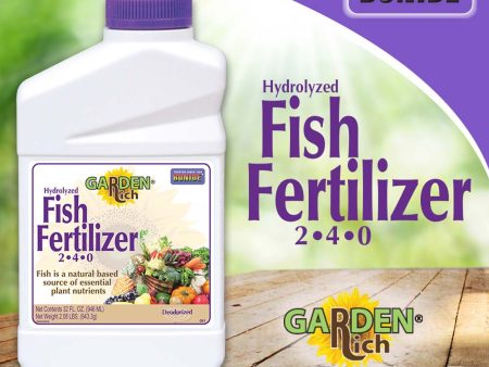 BONIDE Garden Rich® Fish Fertilizer 2-4-0 Conc,1 quart 32 oz Fashion