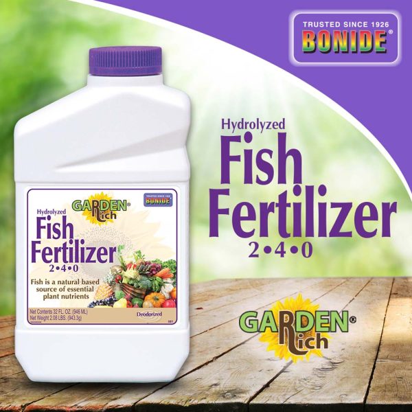 BONIDE Garden Rich® Fish Fertilizer 2-4-0 Conc,1 quart 32 oz Fashion