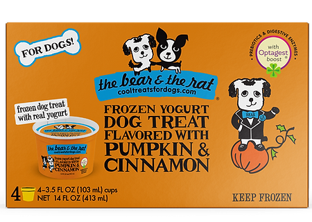 The Bear & The Rat Pumpkin & Cinnamon Frozen Yogurt Dog Treats For Discount