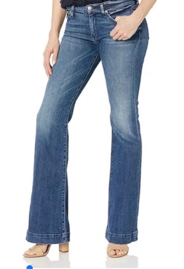 7 For All Mankind Lake Blue Tailorless (Short) Discount