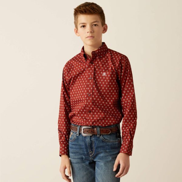 Ariat Boy s Pax Classic L S Fit Shirt Cheap