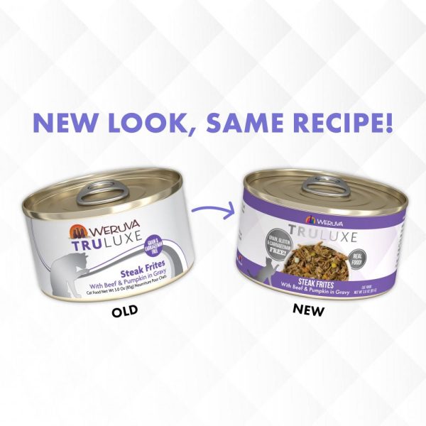 Weruva TRULUXE Steak Frites with Beef and Pumpkin in Gravy Canned Cat Food Online Sale