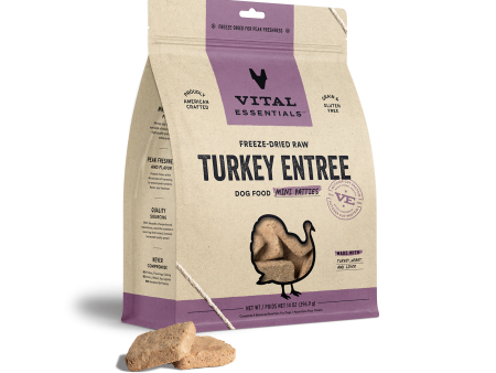 Vital Essentials Freeze-Dried Raw Turkey Entrée Mini Patties Dog Food Online