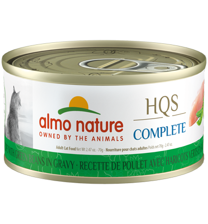 Almo Nature HQS Complete Chicken Recipe with Green Beans in gravy Wet Cat Food Fashion