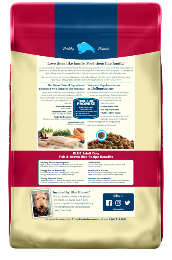 Blue Buffalo Life Protection Natural Fish & Brown Rice Recipe Adult Dry Dog Food For Cheap