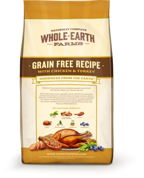 Whole Earth Farms Grain Free Recipe with Chicken and Turkey Dry Dog Food For Sale