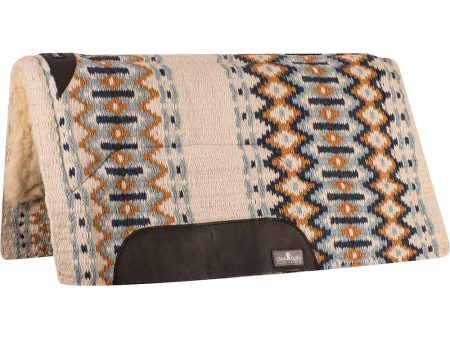 Classic Equine Sensorflex Wool Straight Top Saddle Pad - Cream Blue Supply