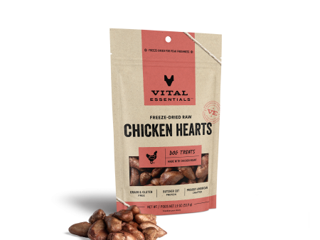 Vital Essentials Freeze Dried Raw Chicken Hearts Dog Treats Cheap