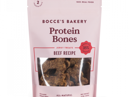 Bocce s Bakery Protein Bones Beef Recipe Jerky Dog Treats Sale