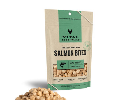 Vital Essentials Freeze Dried Raw Salmon Bites Dog Treats For Discount