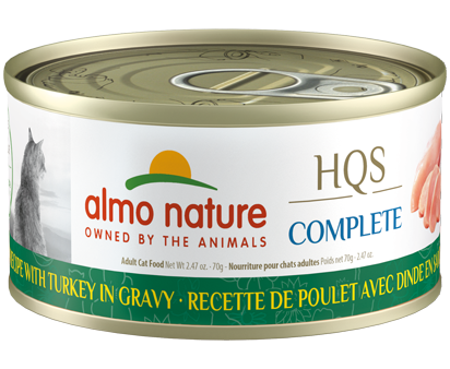 Almo Nature HQS Complete Chicken Recipe with Turkey in gravy Wet Cat Food (2.47 oz) Hot on Sale