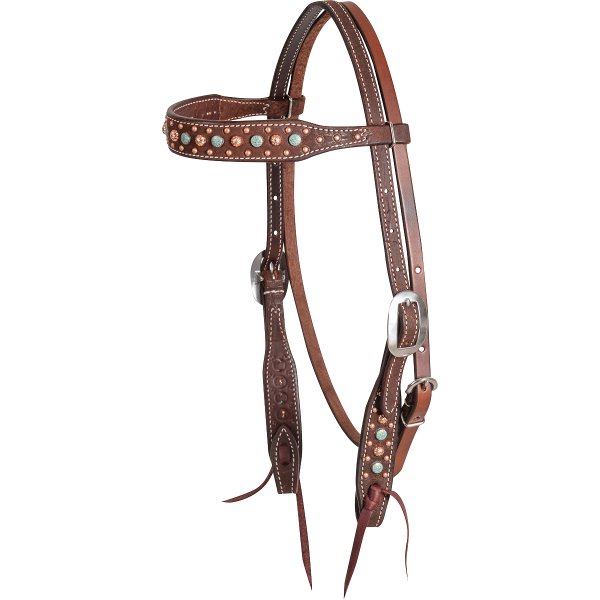 Martin s Floral Spot Dotted Browband Headstall For Sale