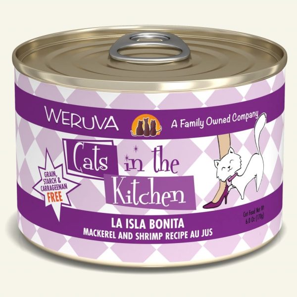 Weruva La Isla Bonita Mackerel and Shrimp Recipe Au Jus Canned Cat Food Sale