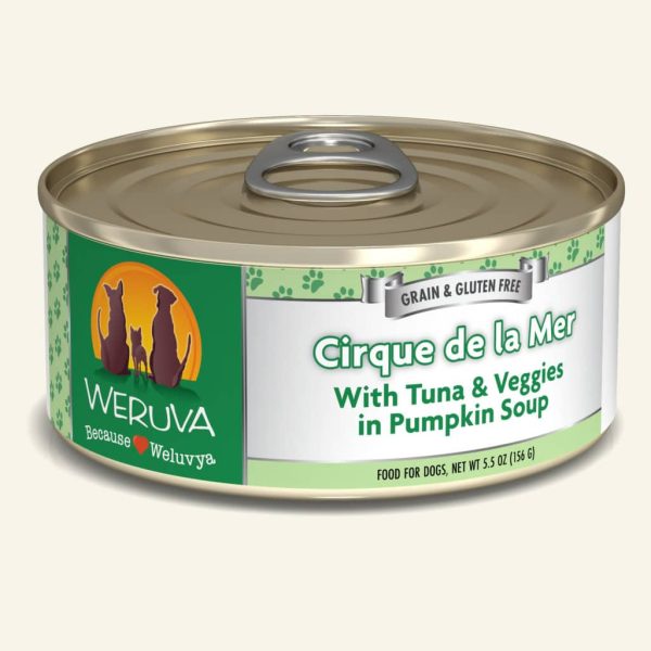 Weruva Cirque de la Mer with Tuna and Veggies in Pumkin Soup Canned Dog Food Hot on Sale