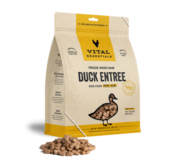 Vital Essentials Freeze-Dried Raw Duck Entrée Mini Nibs Dog Food For Cheap