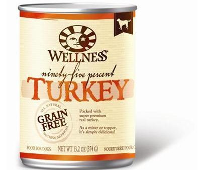 Wellness Natural Grain Free Adult 95% Turkey Canned Dog Food Online now