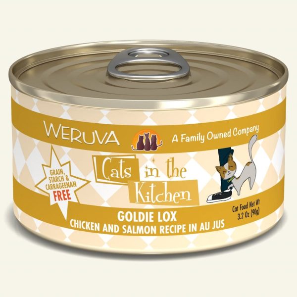 Weruva Goldie Lox Chicken and Salmon Recipe Au Jus Canned Cat Food For Discount