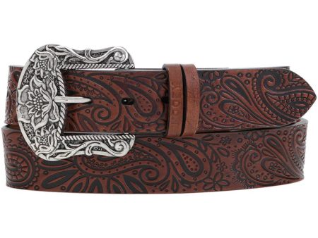 Hooey  Paisley  Belt Embossed Sale