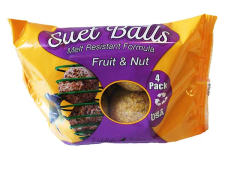 WILDLIFE SCIENCES SUET BALLS FRUIT & NUT 4 PK For Cheap