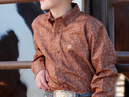 Cinch  Ryder  Boys L S Button Up Online Sale