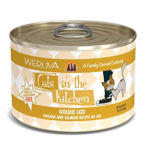 Weruva Goldie Lox Chicken and Salmon Recipe Au Jus Canned Cat Food For Discount