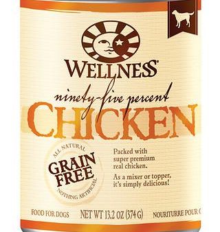 Wellness Natural Grain Free 95% Chicken Recipe Adult Wet Canned Dog Food Discount