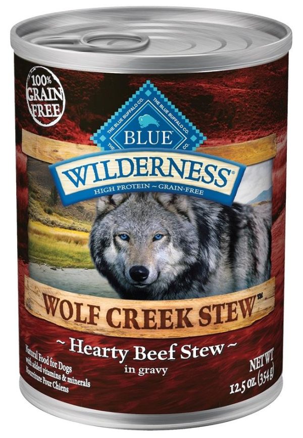 Blue Buffalo Wilderness Wolf Creek Stew Hearty Beef Stew Canned Dog Food Online Hot Sale