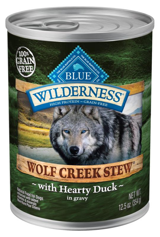 Blue Buffalo Wilderness Wolf Creek Stew Hearty Duck Stew Canned Dog Food For Sale