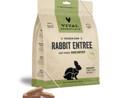 Vital Essentials Frozen Raw Rabbit Mini Patties Cat Food For Discount