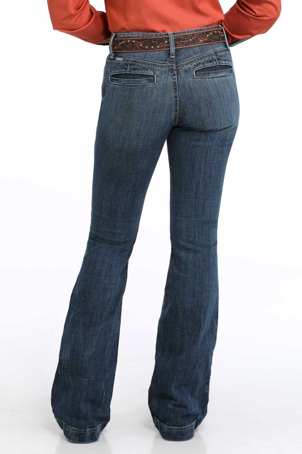 Cinch Women s Lynden Dark Stone Indigo Trouser Jean Online Sale