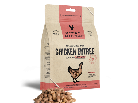 Vital Essentials Freeze-Dried Raw Chicken Entrée Mini Nibs Dog Food Discount