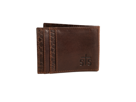 STS Croc Men s Money Clip Card Wallet Sale