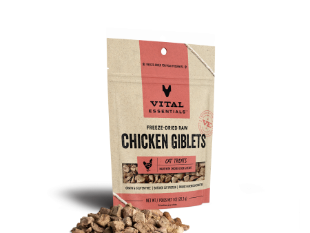 Vital Essentials Freeze Dried Raw Chicken Giblets Cat Treats For Discount