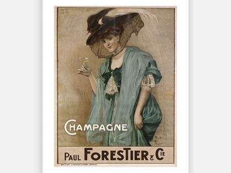 Art Nouveau - Champagne Poster Hot on Sale