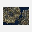 Anthesis Navy - Gold Stenciled Flower Discount